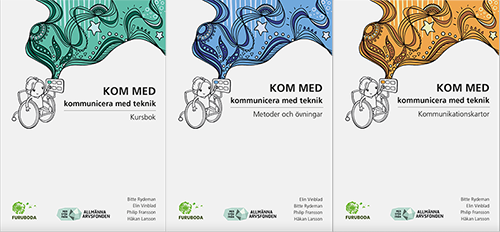 Omslag till KOM MED Kursbok, Metoder och övningar, samt Kommunikationskartor